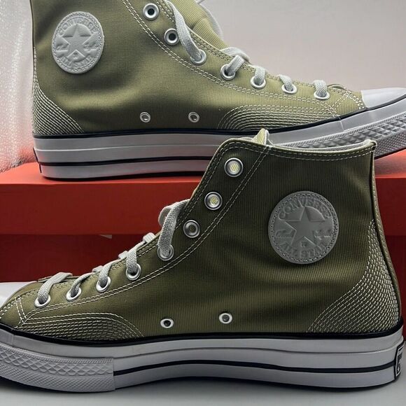 Converse Chuck 70 Multi-Stitch Hi Shoes A07435C Mossy Sloth Green NWB Men 11.5 - Picture 1 of 10